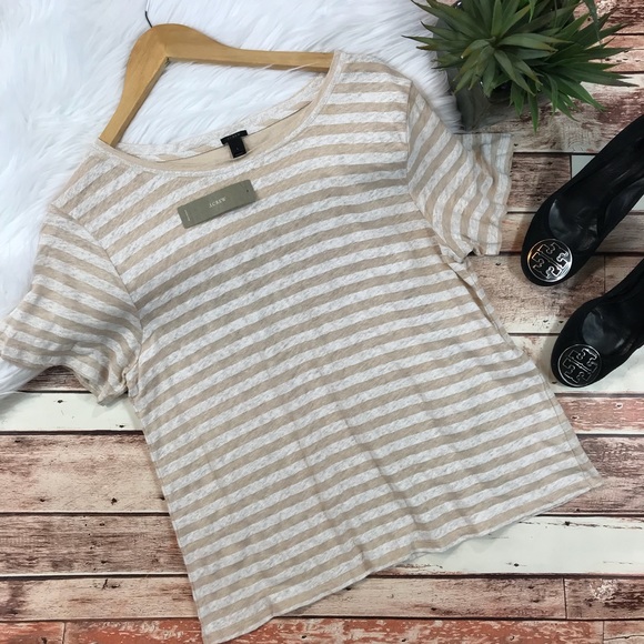 J. Crew Tops - NWT j. Crew linen striped tee